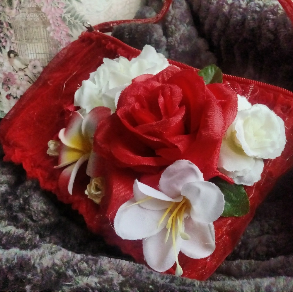 Handcrafted embellished shoulder bag